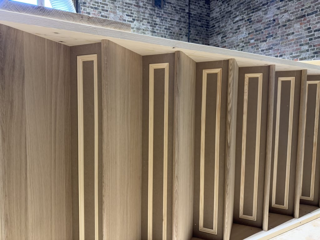 Oak treads with panelled riser staircase 2