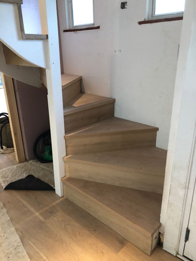 bespoke oak tread staircase london x