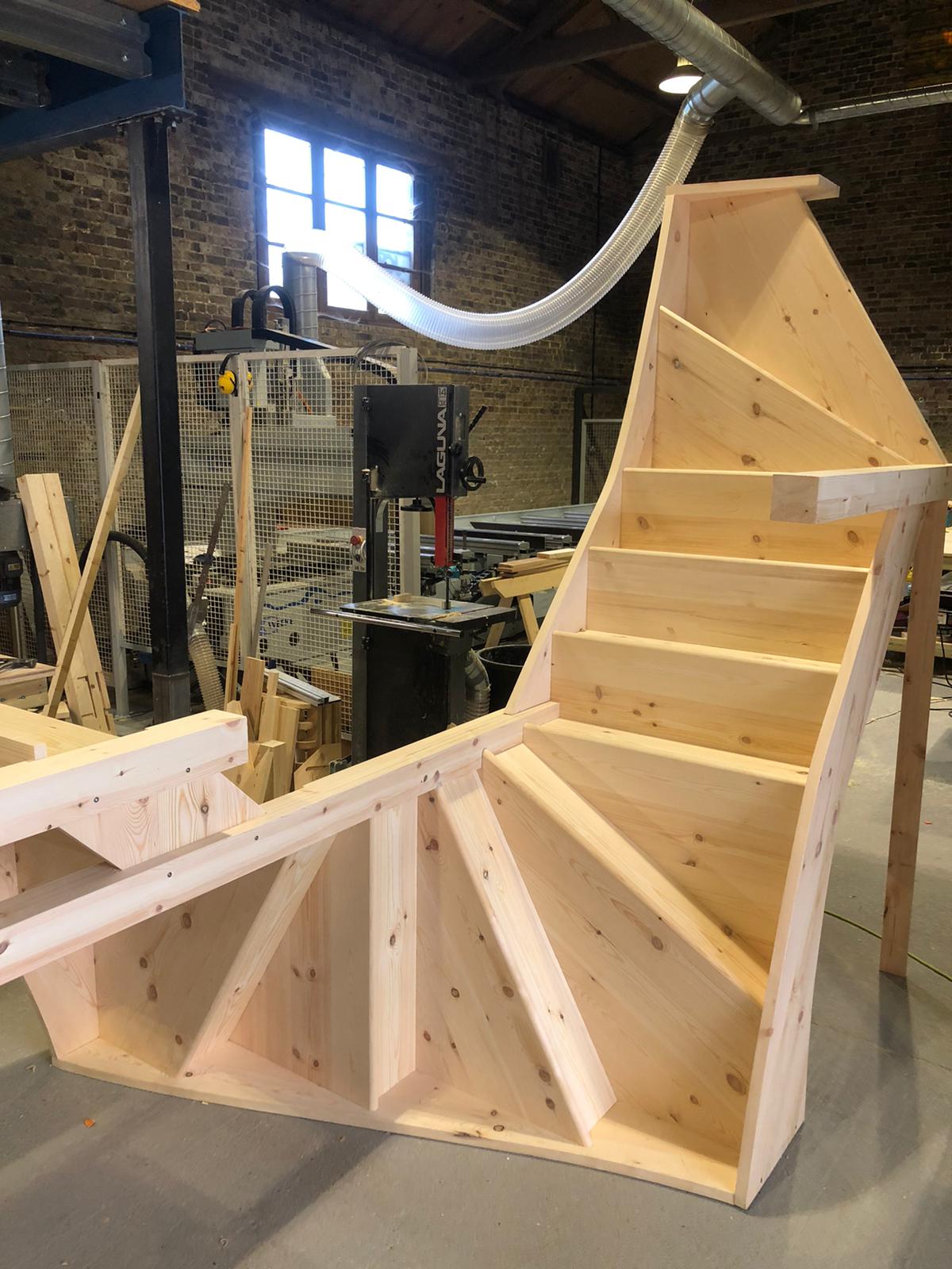 Softwood bespoke staircase - Hertfordshire