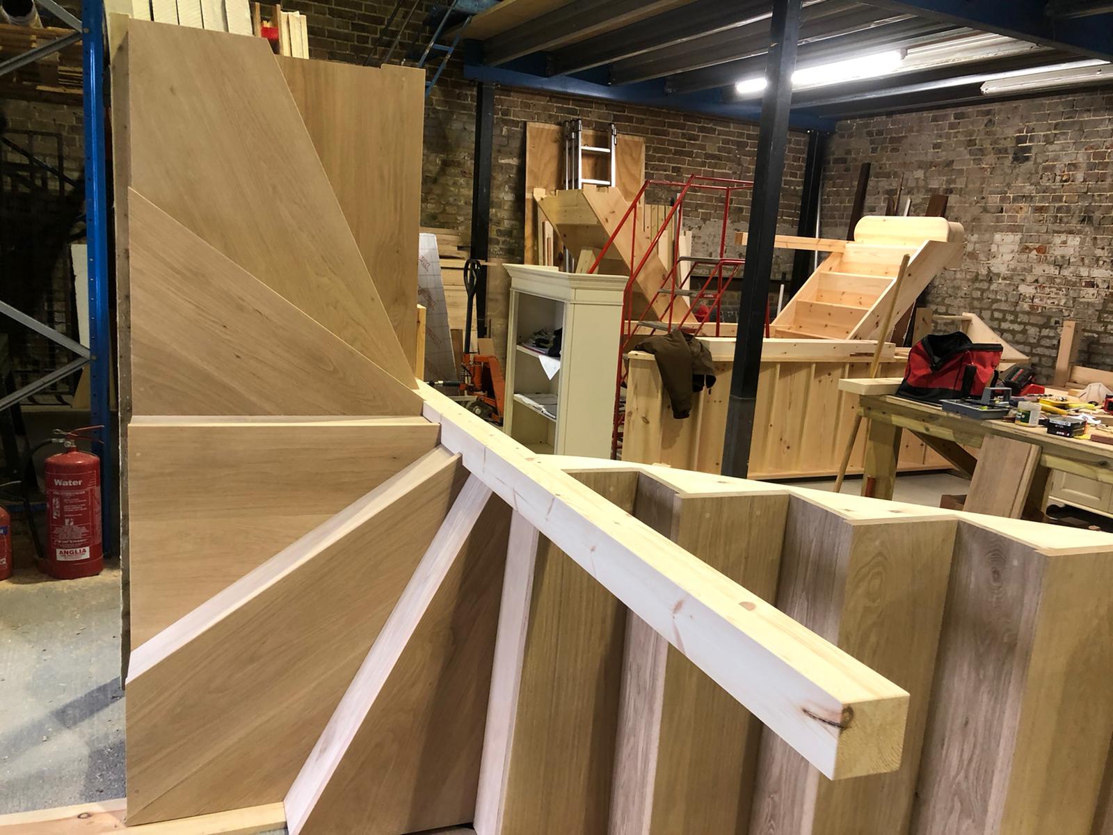 Bespoke oak tread staircase - London
