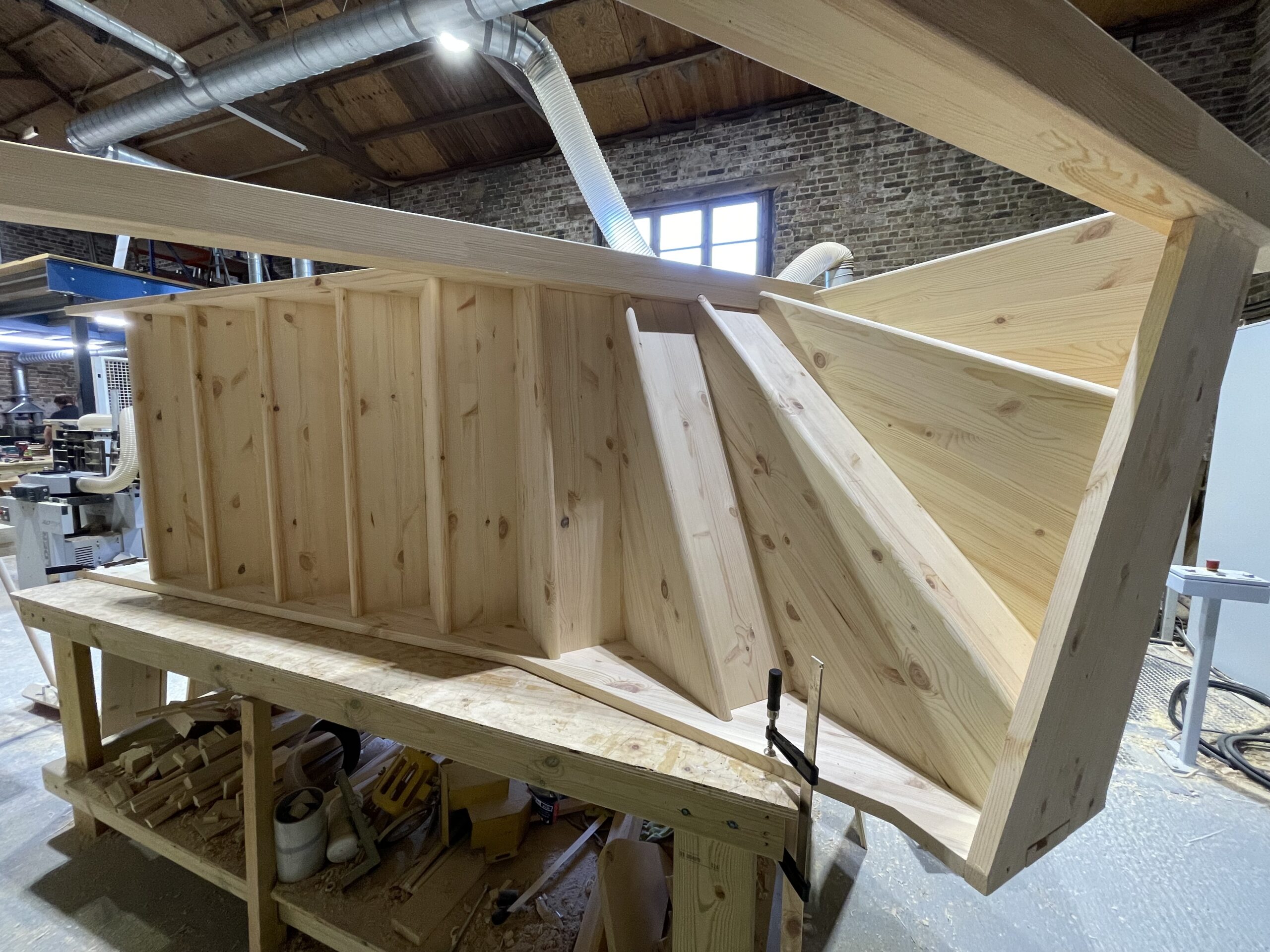 Softwood timber staircase - London